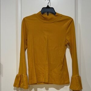BONNIE JEAN MUSTARD YELLOW LONG SLEEVE BLOUSE